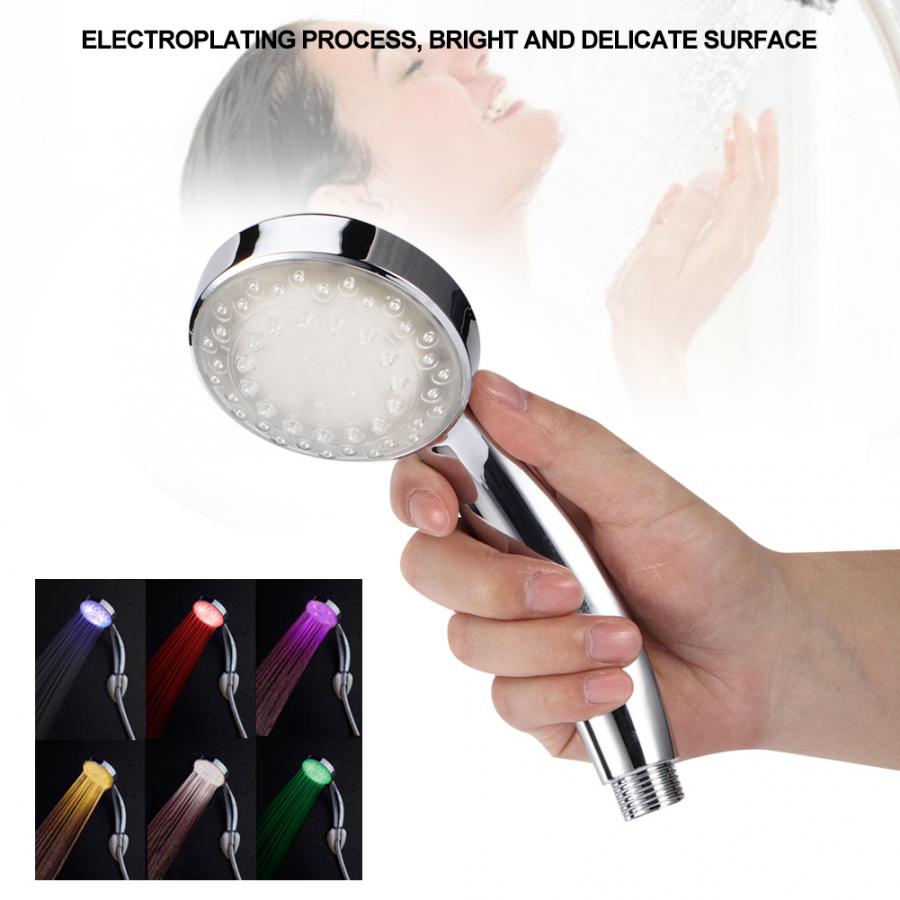 Shower Sprayer LED Colorful Handheld Shower Head Temperature Control Hand Shower Sprayer for Home Bathroom