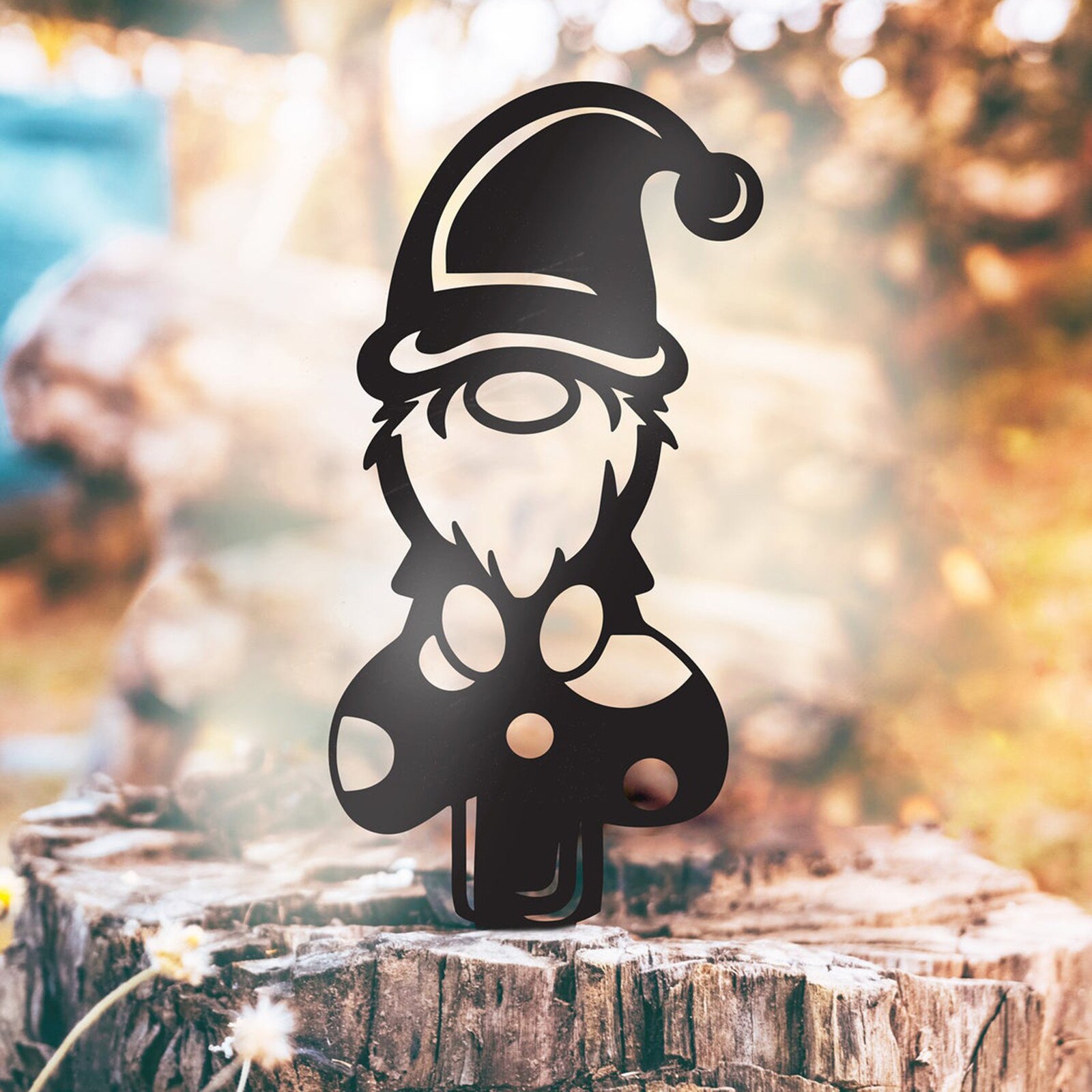 Steel Branch Gnomes Decoration Stakes Garten Dekoration Metal Tree Art Metal Gnomes Garden Steel Silver Garden Accessories