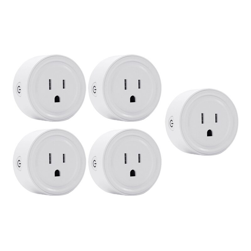 WiFi Smart Socket Mobile Remote Control eWeLink APP Timing Plug Timing Plug Voice Control Socket US Plug With Alexa Google Home: 5pcs