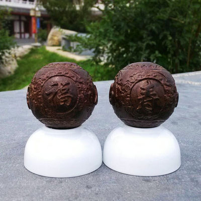solid walnut fitness ball for elderly hand message balls palm health care hand finger exercise ball