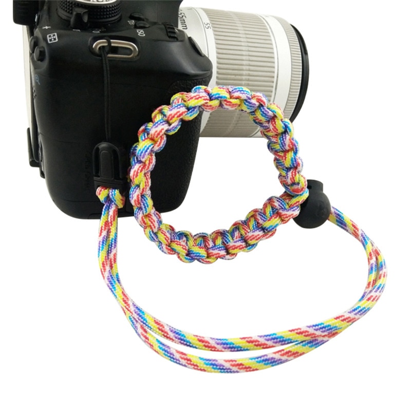 Universal kamera håndledsrem til dslr håndlavet faldskærmsreb kamera armbånd kamera tilbehør