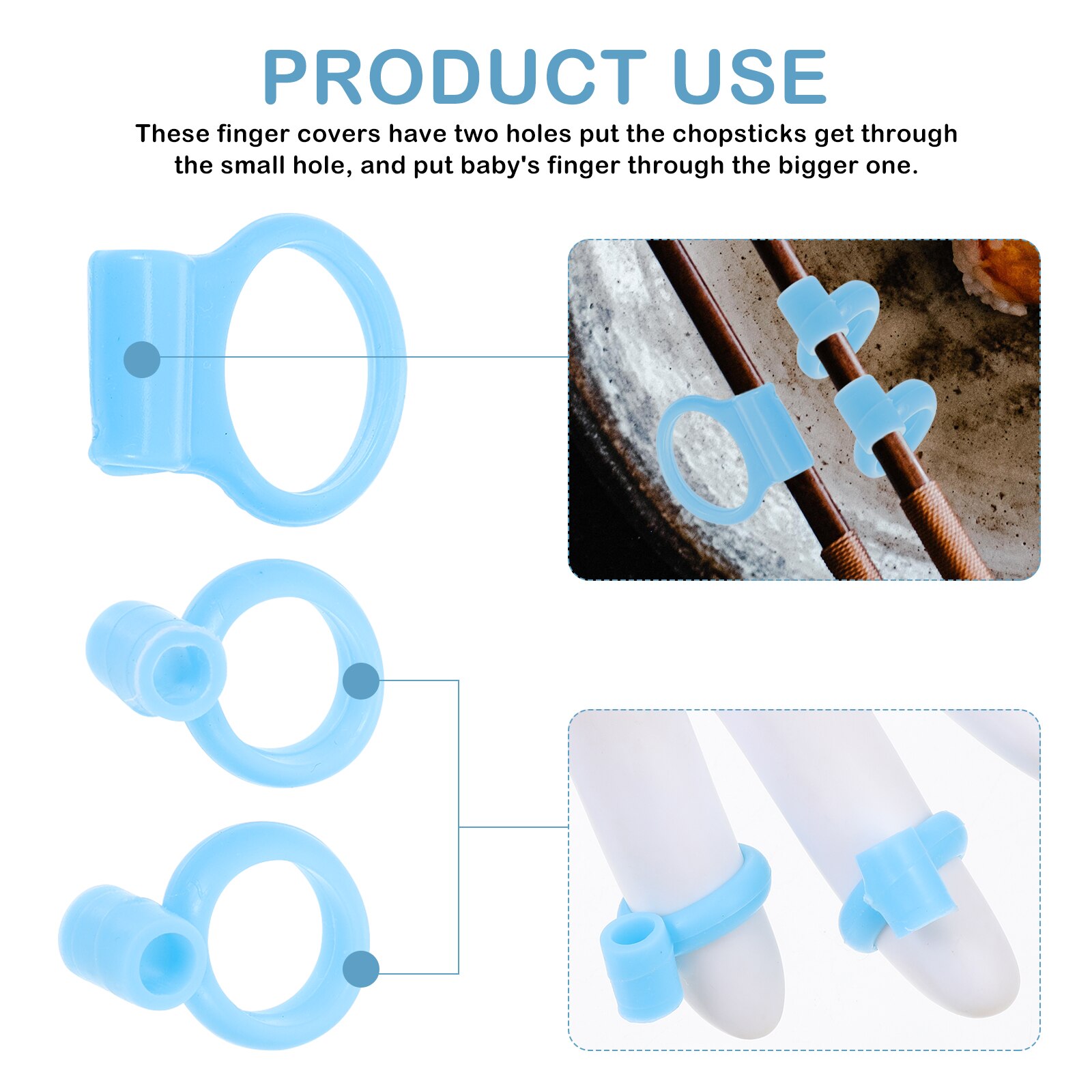 18 Pcs Kids Chopsticks Learning Ring Silicone Training Chopstick Helper Rings