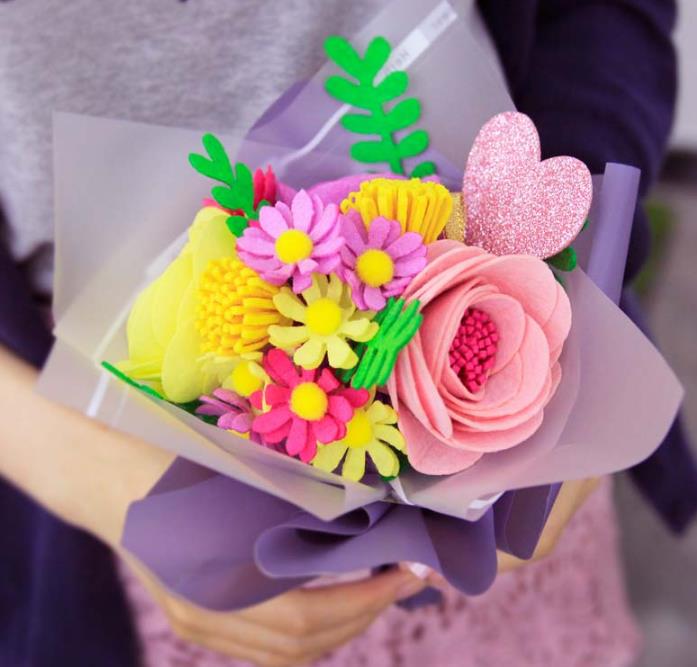 DIY Flower Felt Diy Craft Felt Flowers Fabric Felt Kit Non-woven Cloth Craft DIY Sewing Set Felt Handwork Material