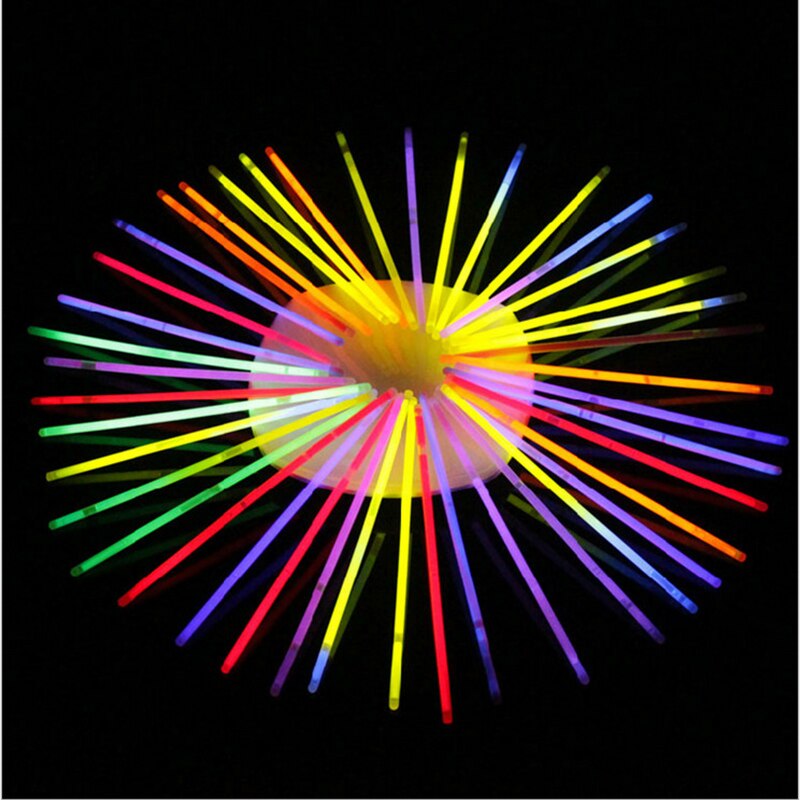 Partito fluorescenza bagliore colorato nel buio fluorescenza bagliore bastoni bracciali collane Festival natale Neon Glowstick giocattoli per bambini