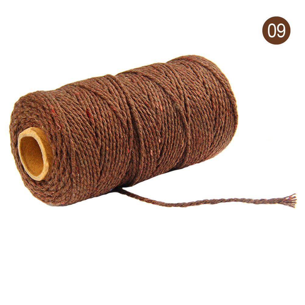 Cordon de ficelle en macramé coton naturel | Cordon en corde naturelle de coton 2MM/100M, décoration artisanale, cordon de ficelle en coton de boulanger suspendu à la main: 09