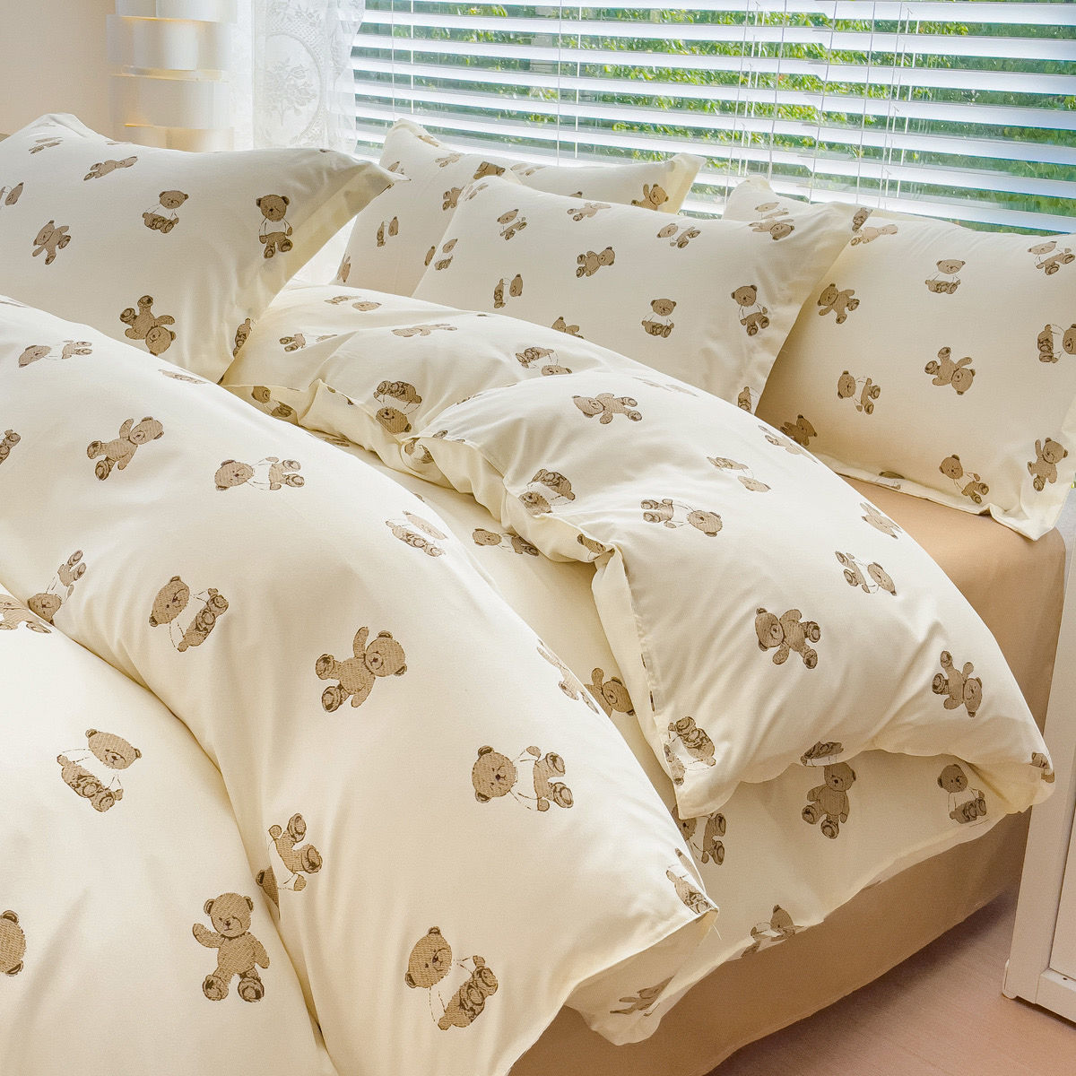 Romantische Bettwäsche einstellen Blumen- eins Stil Bettbezug Flache Blatt mit Kissenbezüge Einzigen Königin Volle Größe Jungen Mädchen Koreanischen Bett leinen