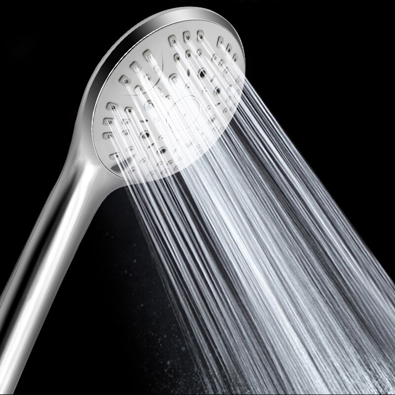 Aluminium metal brusehoved håndholdt booster højtryks brusehoved regnbruser dyse vaskbar badeværelse spray sprinkler: Brusehoved