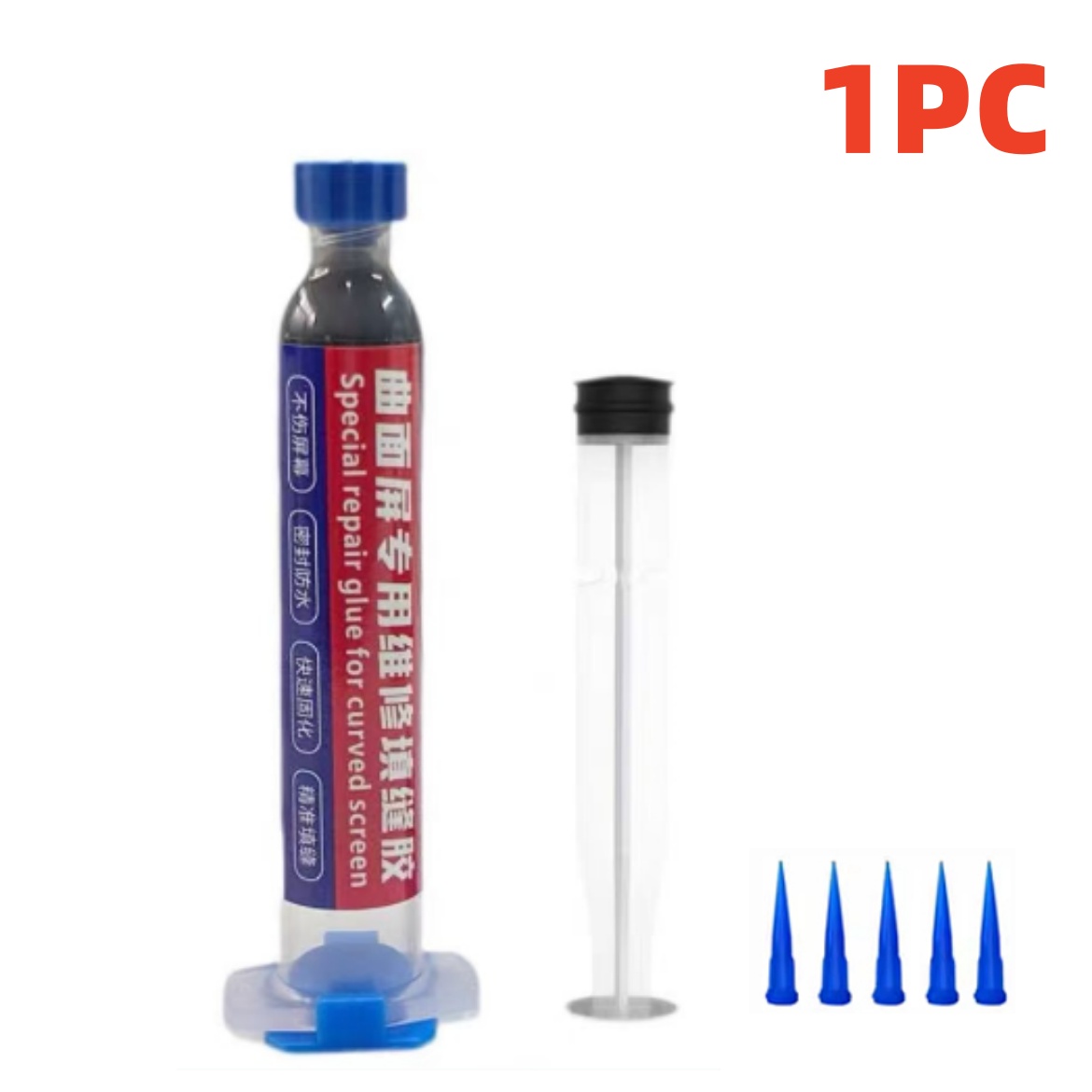 Colle de Réparation pour Téléphone - 10/30ML - Entretien Écran Courbé - Mastic Étanche - Application Plastique: Blanc