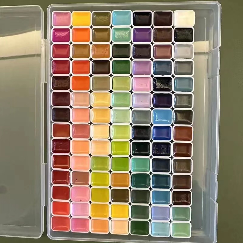 artist watercolor paint 24/36/48/60/98/130colors art set drawing pigment art supplies: Yellow