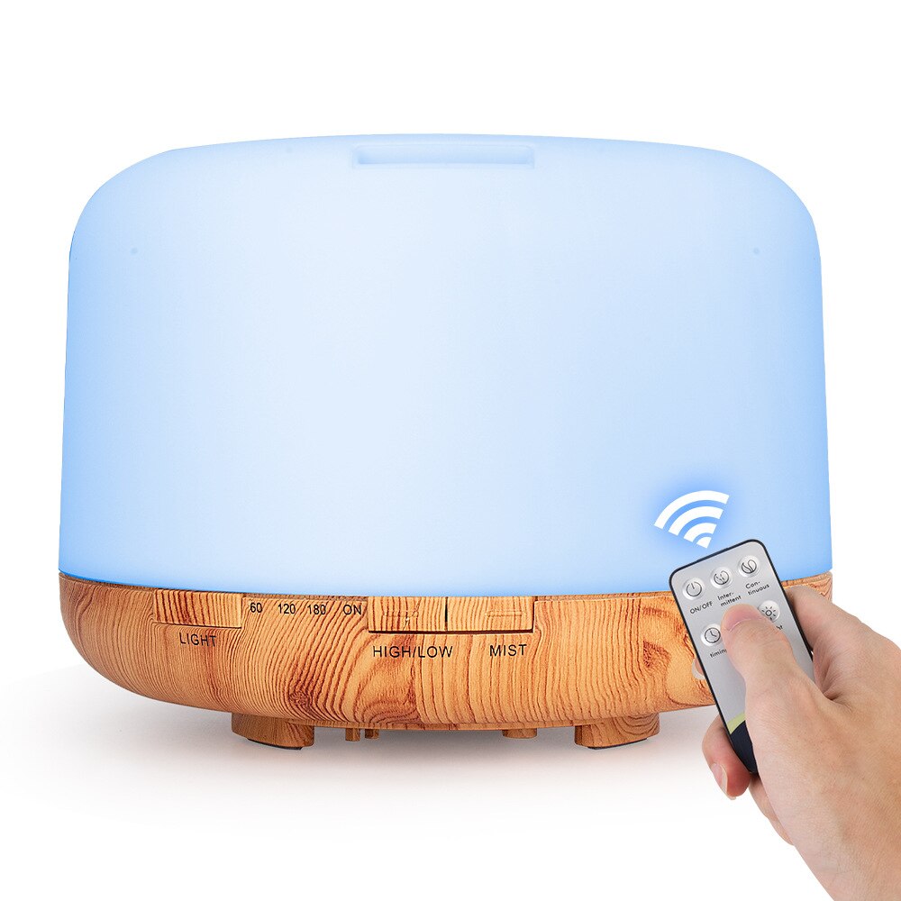 Air Humidifier Essential oil diffuser 300ML 500ML Ultrasonic Cool Mist Maker Fogger Humidifier LED Lamp Aroma Diffuser: 500ml A