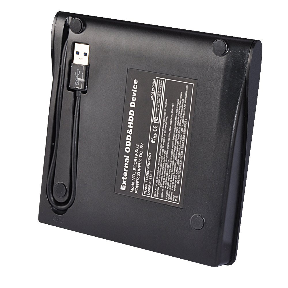 Caja externa Blu-Ray para DVD/CD-ROM, caja externa para ordenador portátil, PC de escritorio, unidad de disco óptico, SATA, color negro, 9,0/9,5mm, USB 3,0