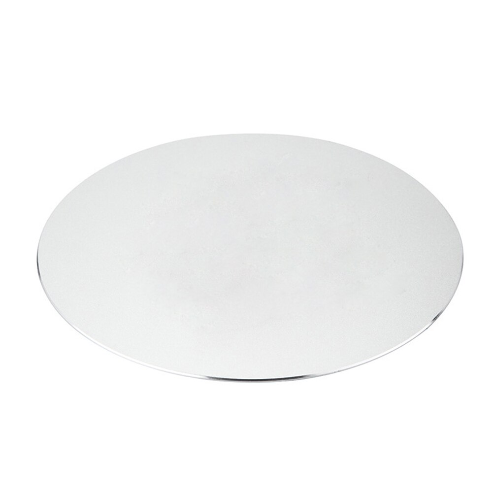 Aluminium Alloy Waterproof Round Desktop Gaming Mouse Mat Pad Computer Accessory: Silver