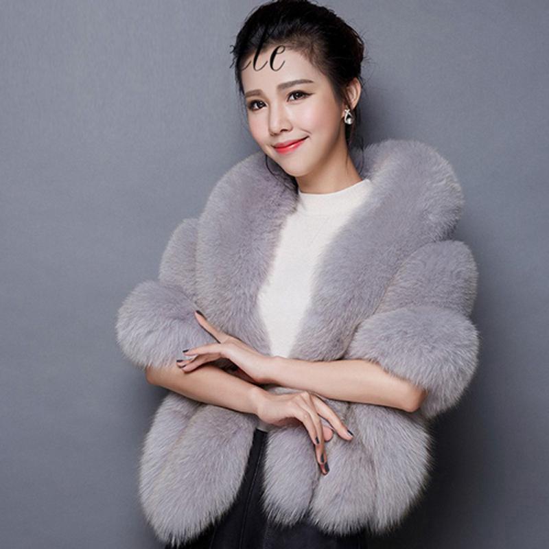 Femmes mariée boléro châle fausse fourrure enveloppement boléro mariage Cape mariée châle fourrure Cape mariage haut hiver ivoire mariée Cape boléro: Argent