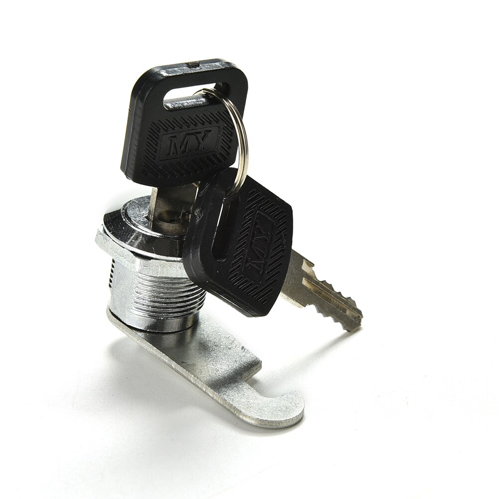 Samme nøgle 16/20/25/30mm skuffelåse med 2 nøgler lås møbler hardware dørkabinetlås til kontorbord brevboks kamlåse: 16mm