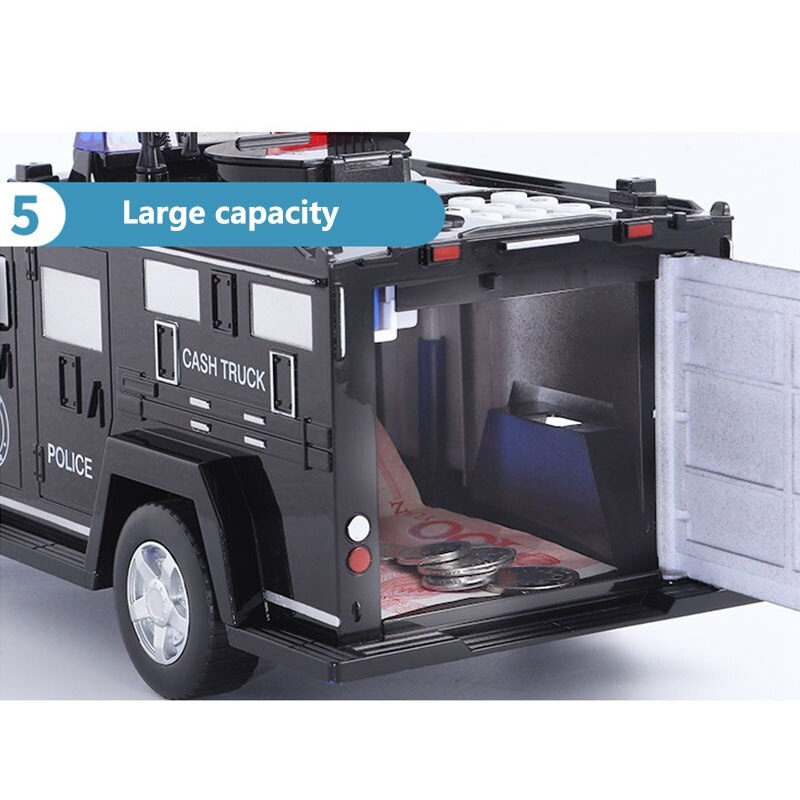 Vingerafdruk Wachtwoord Cash Truck Auto Spaarpot Papier Spaarpot Kinderen Grote Veilig Saving Coin Box