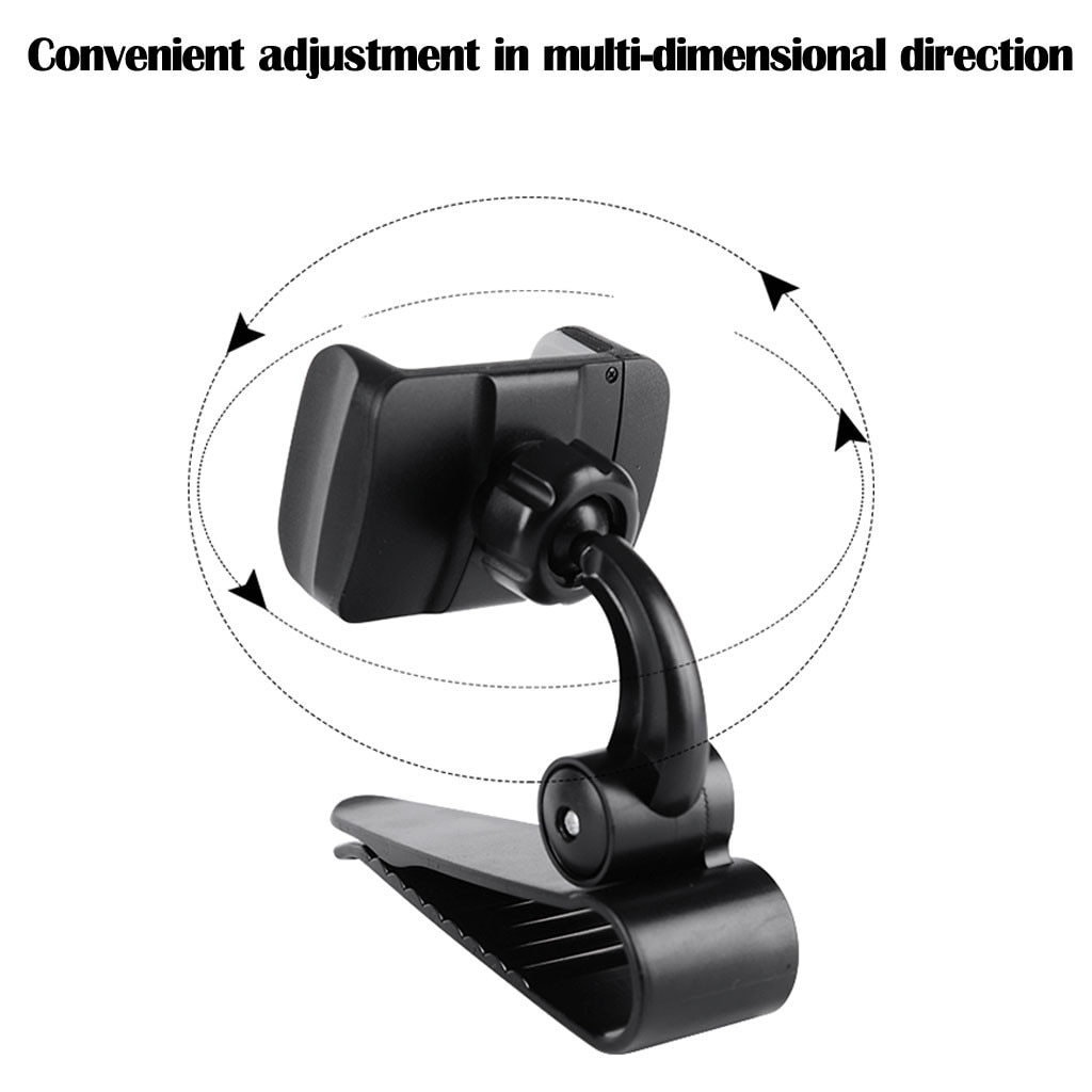Parasol para coche con Clip, soporte para teléfono móvil con GPS, soporte giratorio de 360 ° para teléfono, Clip para salida de aire de coche, montaje # N