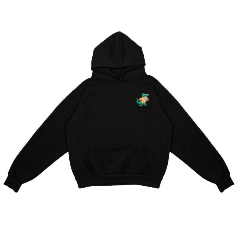 Hoodies heren grappig bedrukt winter verdikking capuchon koppels chic casual heren pullover dagelijks all-match oversize 2xl streetwear: Zwart / Xxl
