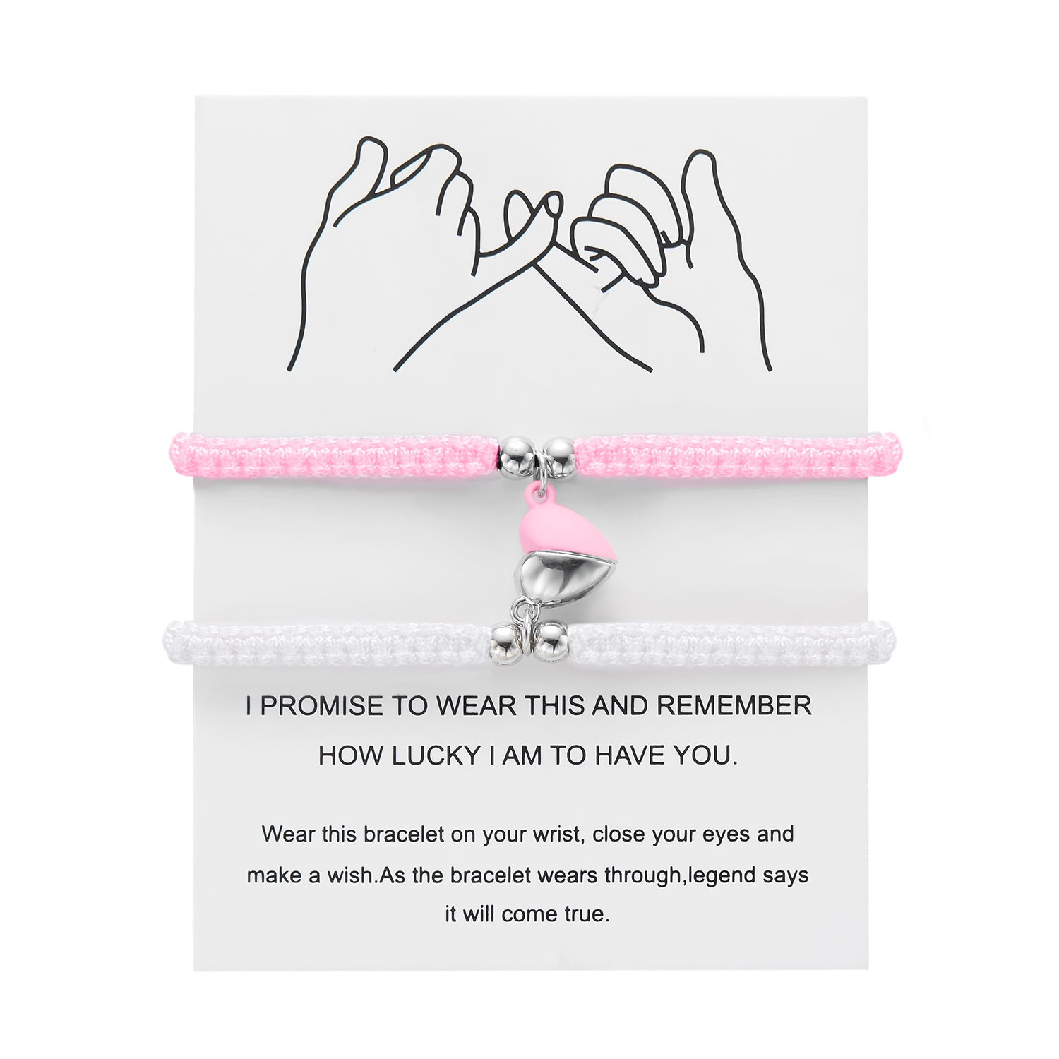 Pulsera con imán de corazón hecha a mano para mujeres y hombres, pulsera trenzada ajustable a la para parejas, conjuntos de joyería de amistad Bestie para amantes: Rojo óxido