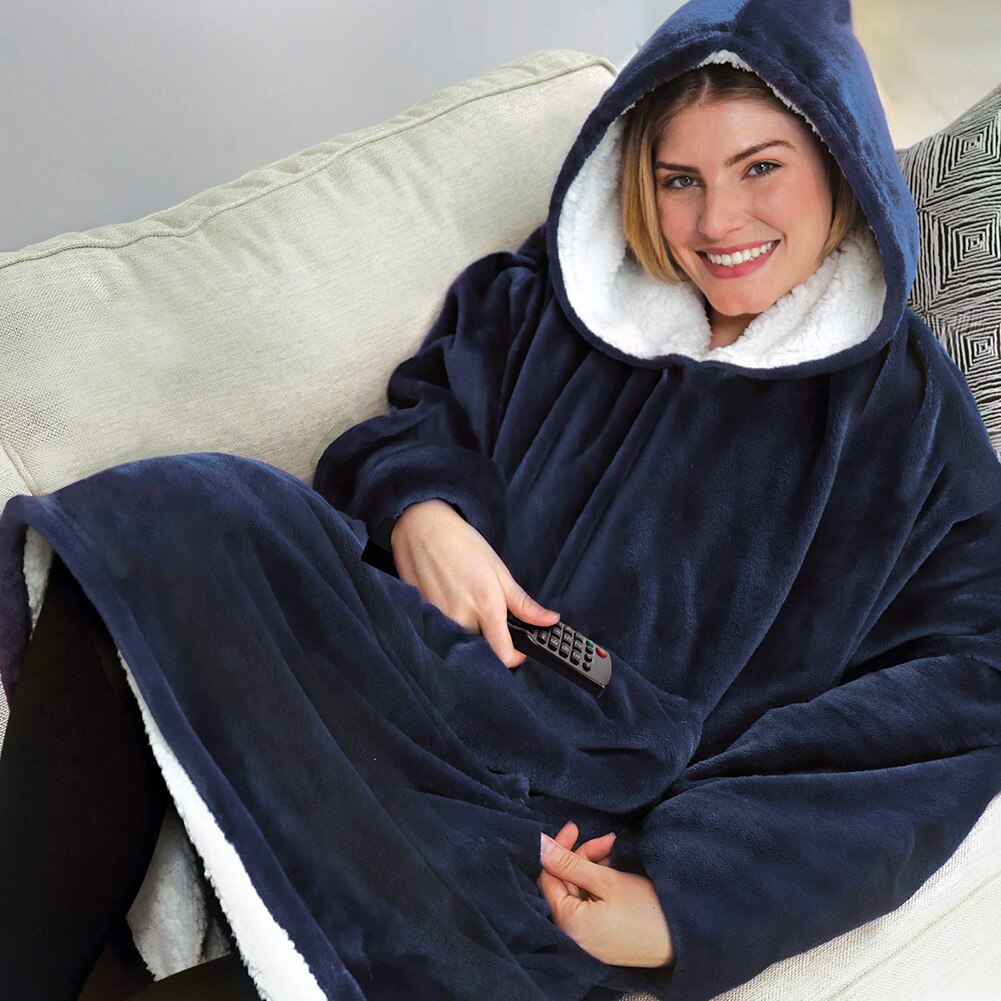 Inverno macio manta manta com capuz wearable cobertor com mangas quente sherpa ponderada flanela cobertor hoodie dropshipping: C