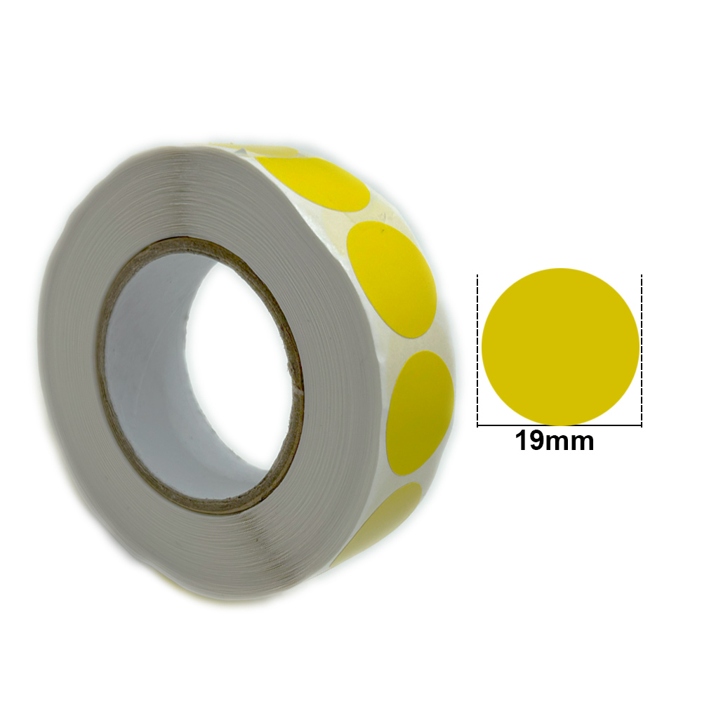 1000/Pcs tir pour cible 19mm noir/rouge cible plâtres tir cible plâtres autocollant Bullseye alésage tir accessoires: YELLOW