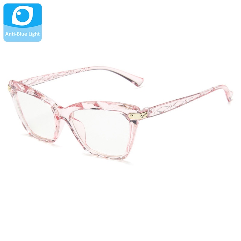 Anti-blauw licht bril dames cat eye bril montuur dames cat eye bril montuur heldere lens bril oculair zonnebril