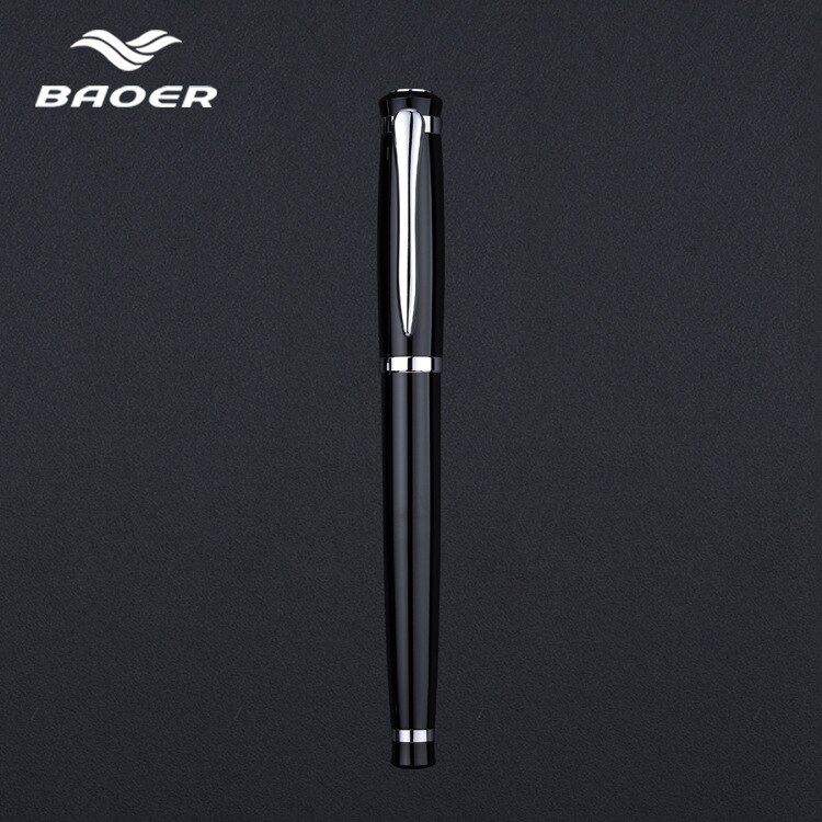 Baoer Zwart Kalligrafie Pen Verf Sneeuwvlok Vulpen Caneta 0.5Mm Fijne Tip Schrijven Inkt Pennen Kantoor: 508 F heise