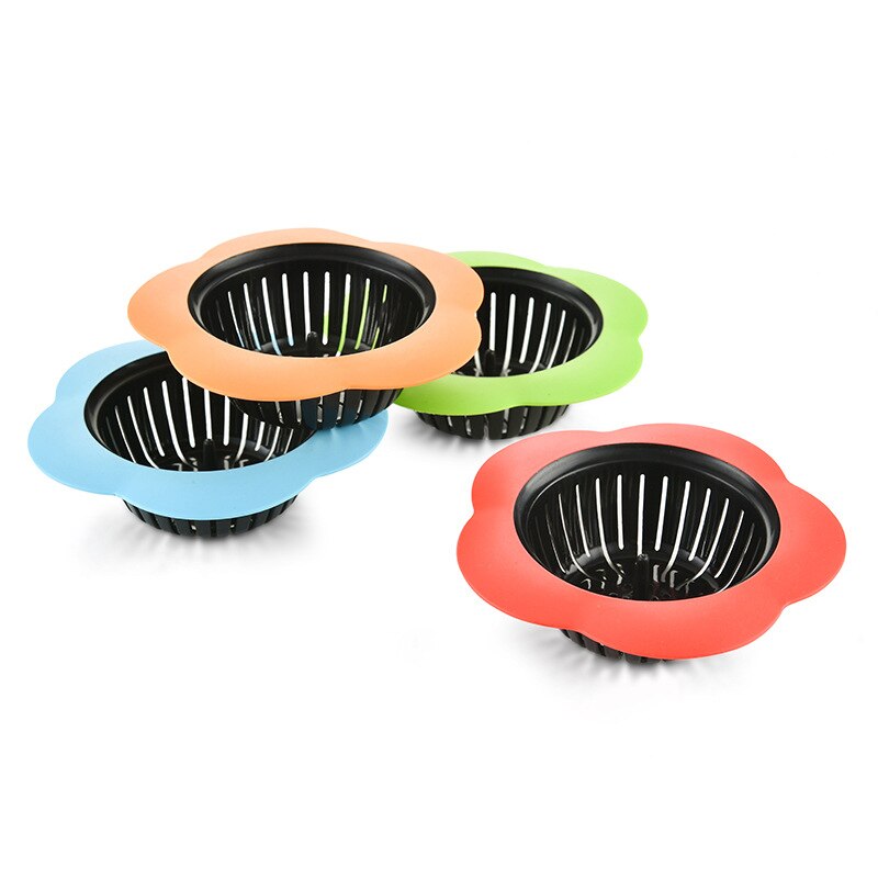 Colador antibloqueo para fregadero de cocina, con forma de flor, tapa del desagüe del fregadero, Filtro de desagüe para pelo, accesorios de baño