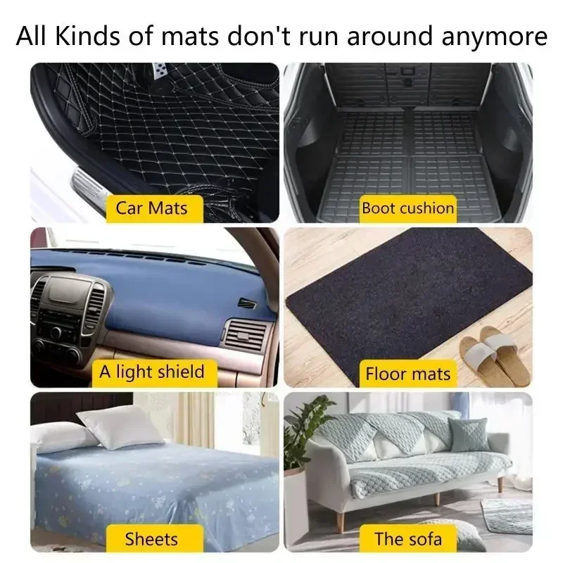 Almohadillas para alfombras de coche, adhesivo automático con velcrostep, almohadilla para salpicadero, costura, pegatinas fijas de doble cara, parche de fijación, alfombra para suelo, artes DIY