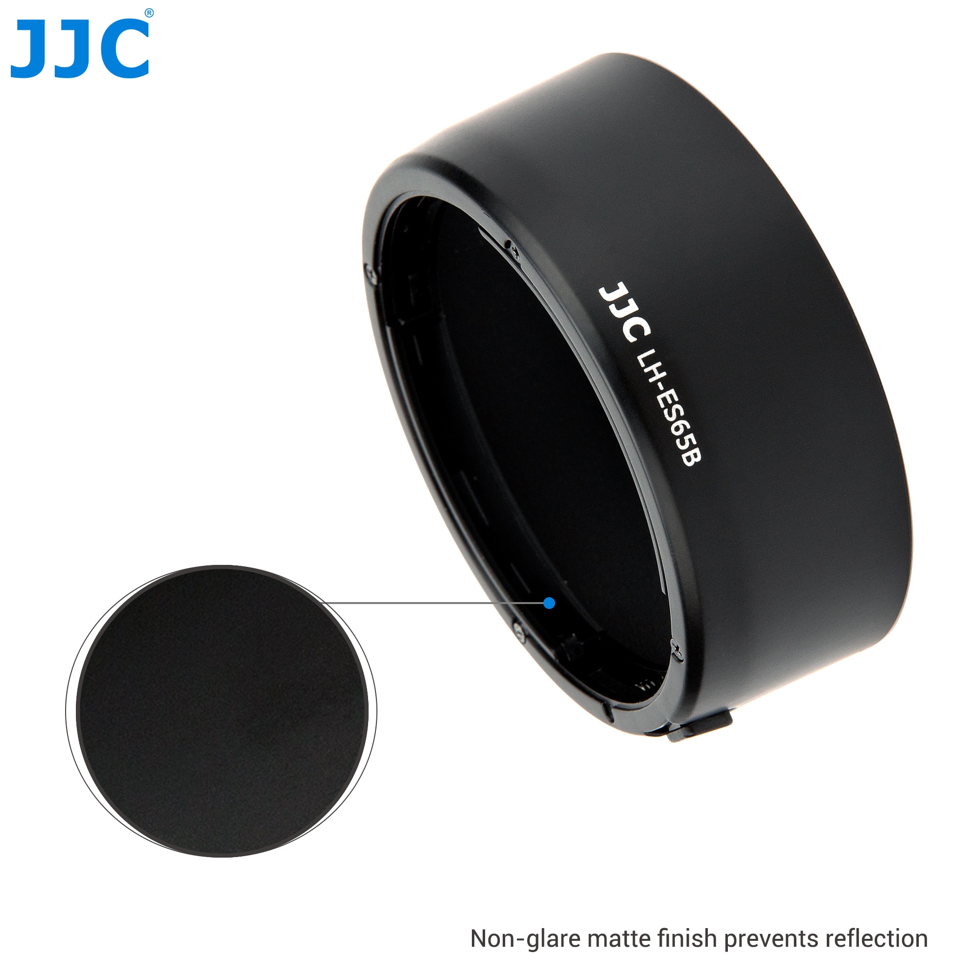 JJC – pare-soleil réversible, Compatible avec Canon RF 50mm F1.8 STM, pour EOS R RP Ra R3 R5 R6 C70, ES-65B