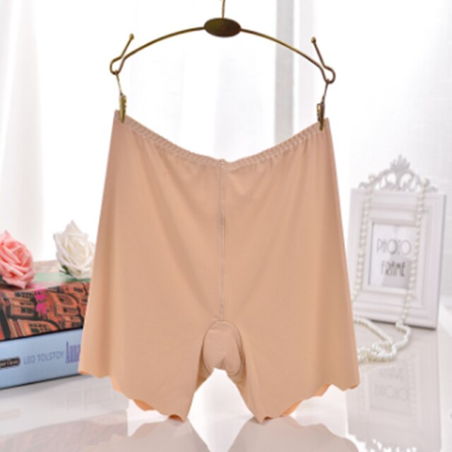 Veiligheid Broek Koele Zomer Nauwsluitende Ademend Dunne Stijl Boxer Broek: Beige