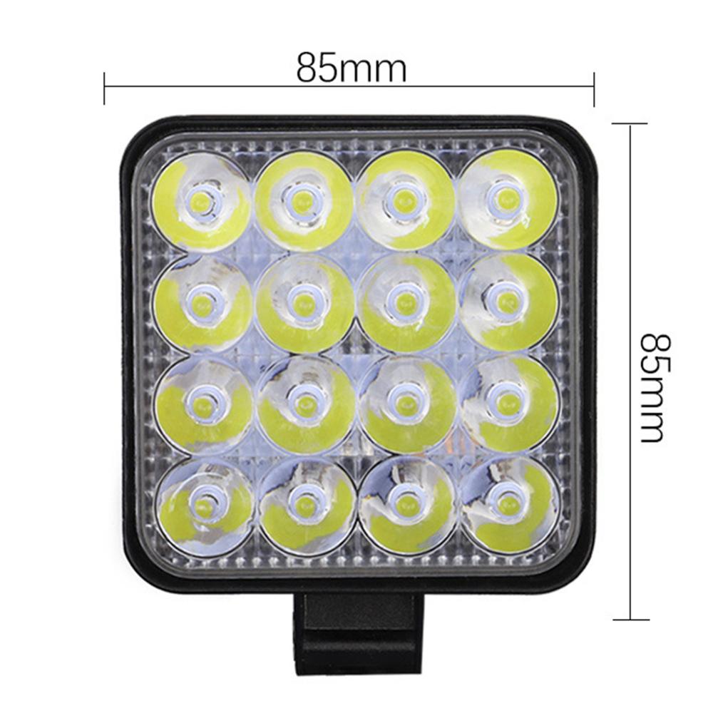 2Pcs 48W Square Bright LED Spotlight Work Light Car SUV Truck Driving Fog Lamp for Car Repairing Camping Hiking Fishing CSV