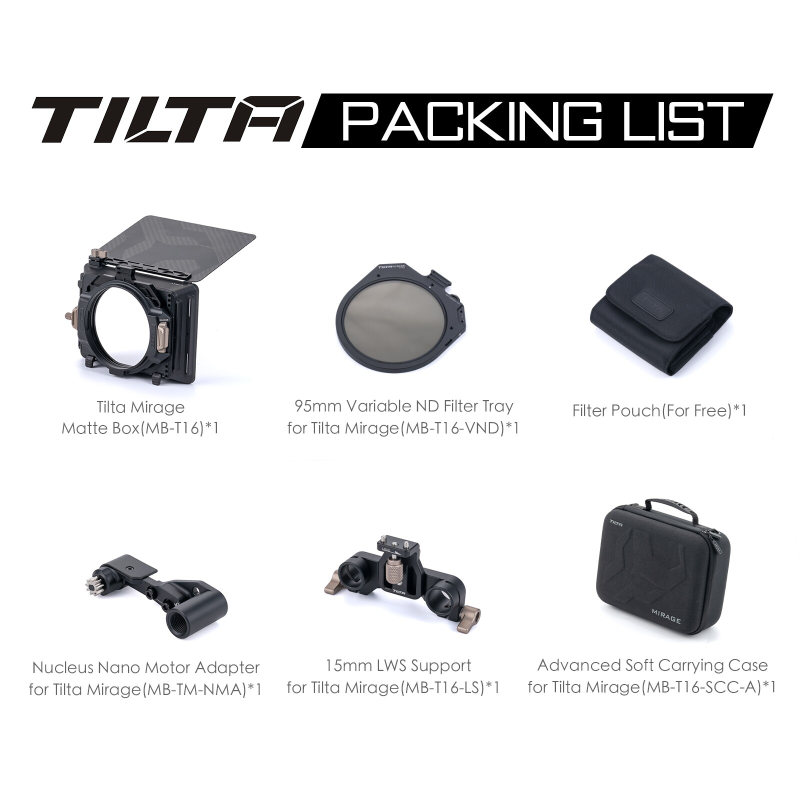 Tilta Manopola Di Controllo Avanzata Per Mirage Matte Box MB-T16-ACK – Regolazione Precisa Per Filtri ND E Polarizzatori