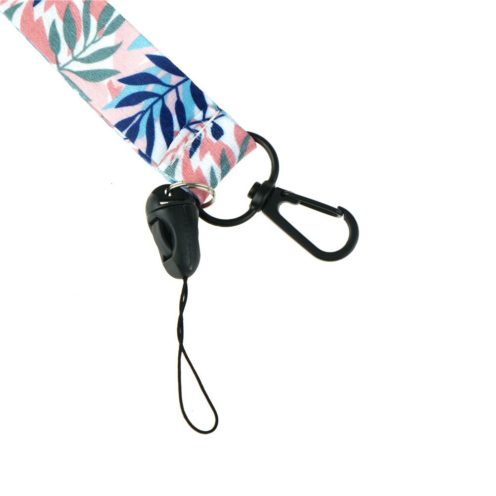 DIY Hang Rope Lanyard Small Fresh Leaves Neck Strap Lanyards For Keys ID Card Gym Mobile Phone Straps USB Badge Holder