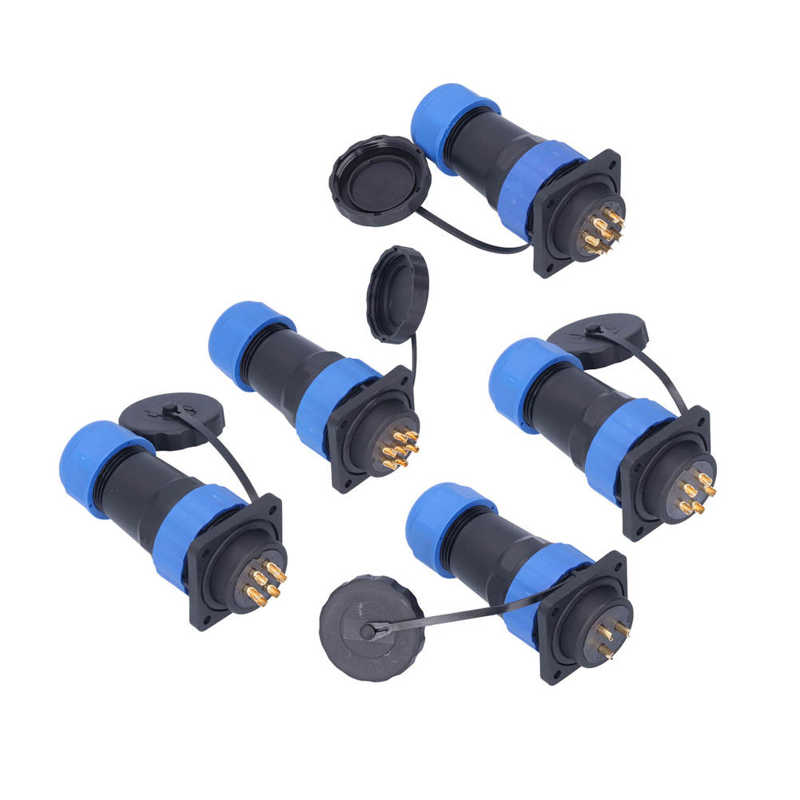 Waterproof Plug Socket Electrical Wire Connector 25A for Instruments for Marine Equipments