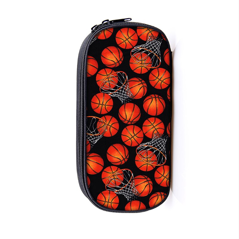 Basketbal Print Cosmetische Case Potlood Tas Jongens Meisjes Schooltassen Kids Stationaire Tas Kinderen Pennenbakje Schoolbenodigdheden Tas: dqbbbastc07cw