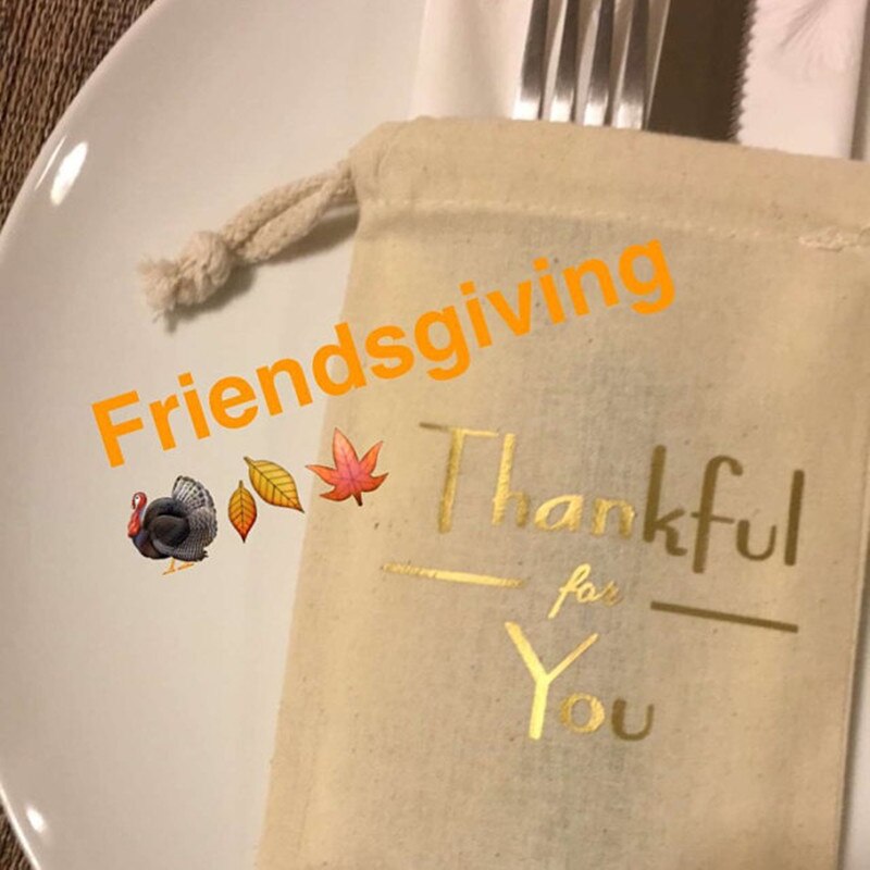 birthday party table decoration bag personalize welcome bags thank you bag cotton Drawstring bag hangovers Recovery Kit bag