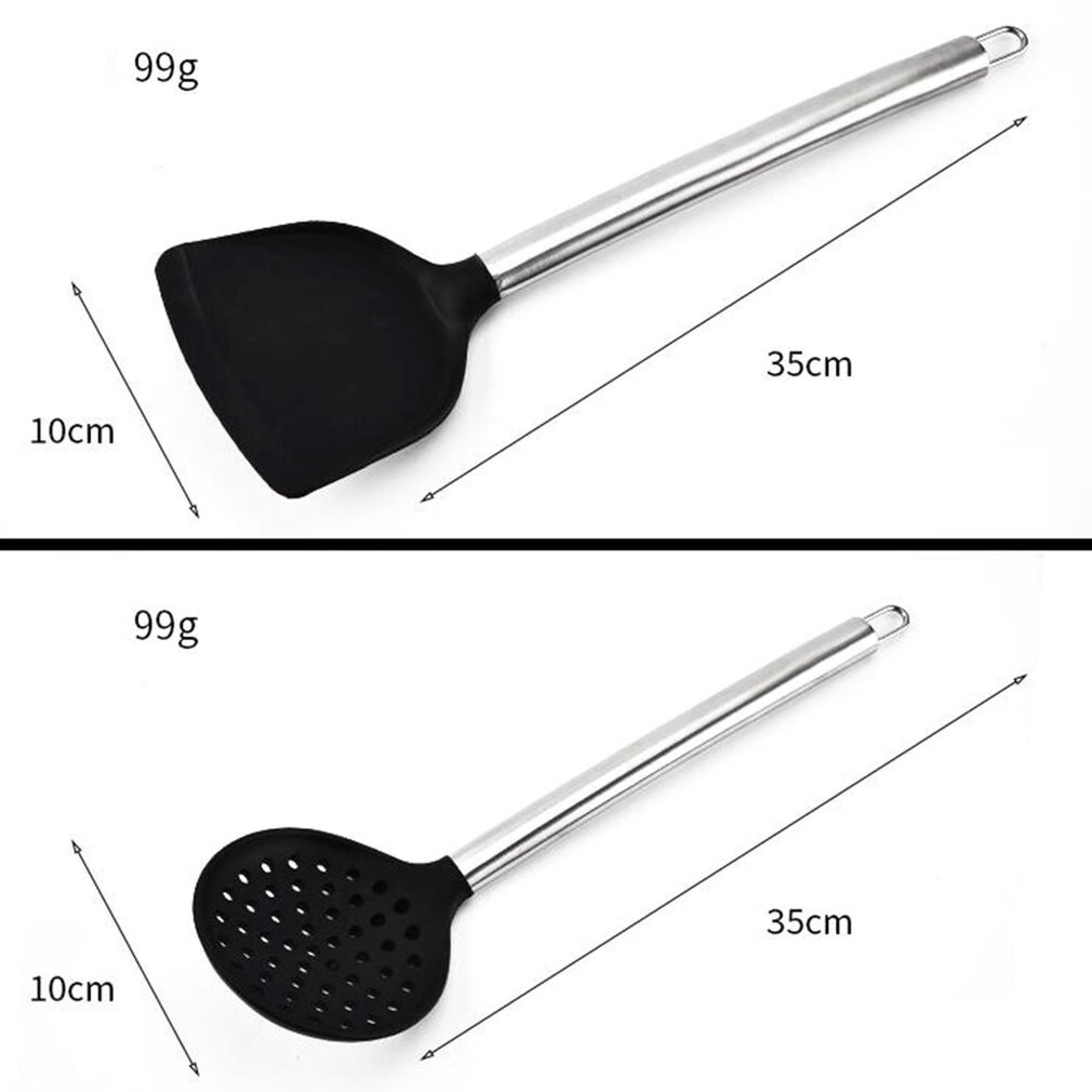 12 Piece Silicone Kitchenware Set With Hollow Stainless Steel Handle Protect Your Cookware Ergonomic: Default Title