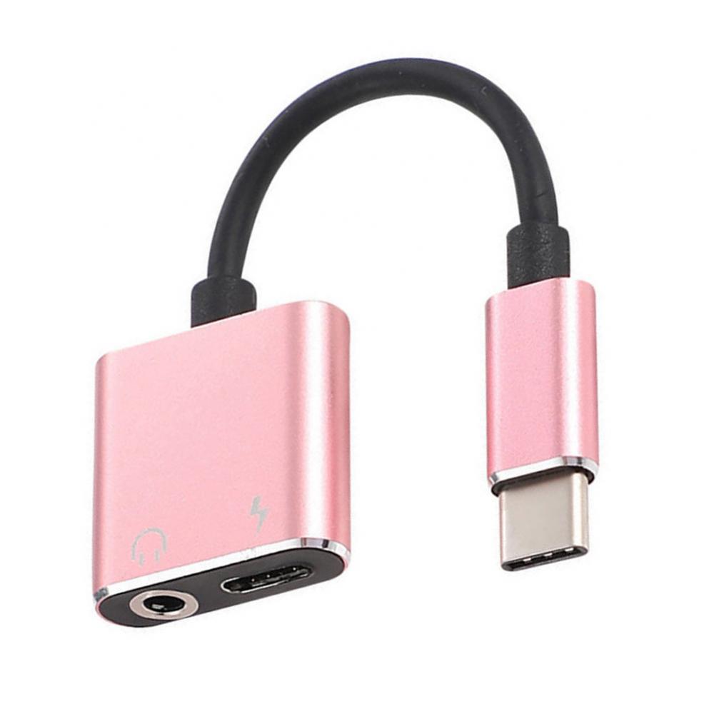 2-in-1 USB C auf 3 5 mm Kopfhöreranschluss-Adapter Typ C Lade-Audio-Aux-Adapter für S20 Ultra Note 20 10 Plus S21 Pro