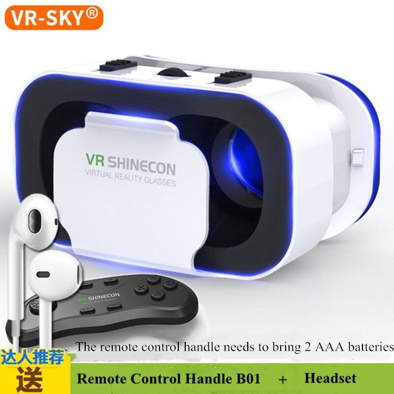 VR glasses VR SHINECON BOX 5th Generation Virtual reality Glasses 3D glasses For Smartphone Headset Goggles Casque: B01 headset