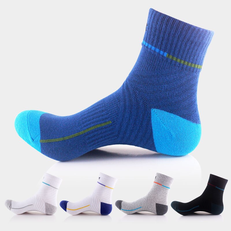 Men's Sports Socks - 5 Pairs - Cotton - Basketball, Hiking, Camping