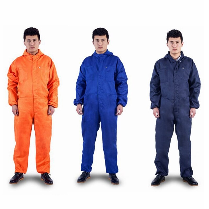 Arbeit Kleidung Overalls Mit Kappe Langarm Werkstatt Staubdicht Tragen Beständig Elektrische Schweißen Arbeit Schutzhülle Arbeiter Kleidung