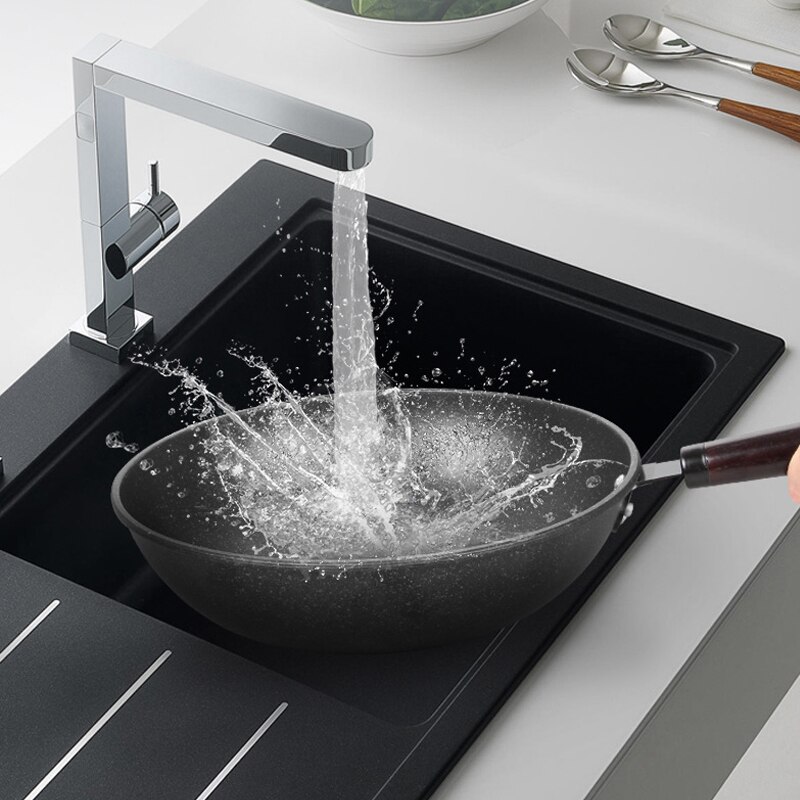 Pan Met Deksel Non-stick Graniet Kleine Koekenpan Wok Multifunctionele Te Reinigen Voor Keuken JS22