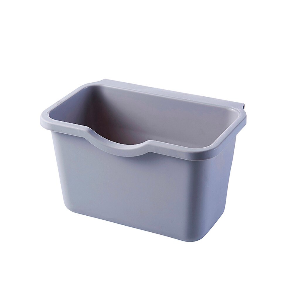 Kitchen Cabinet Door Hanging Trash Garbage Bin Can Rubbish Container Storage Box Cupboard Hanging Cans Garbage Organizer #5: Grey