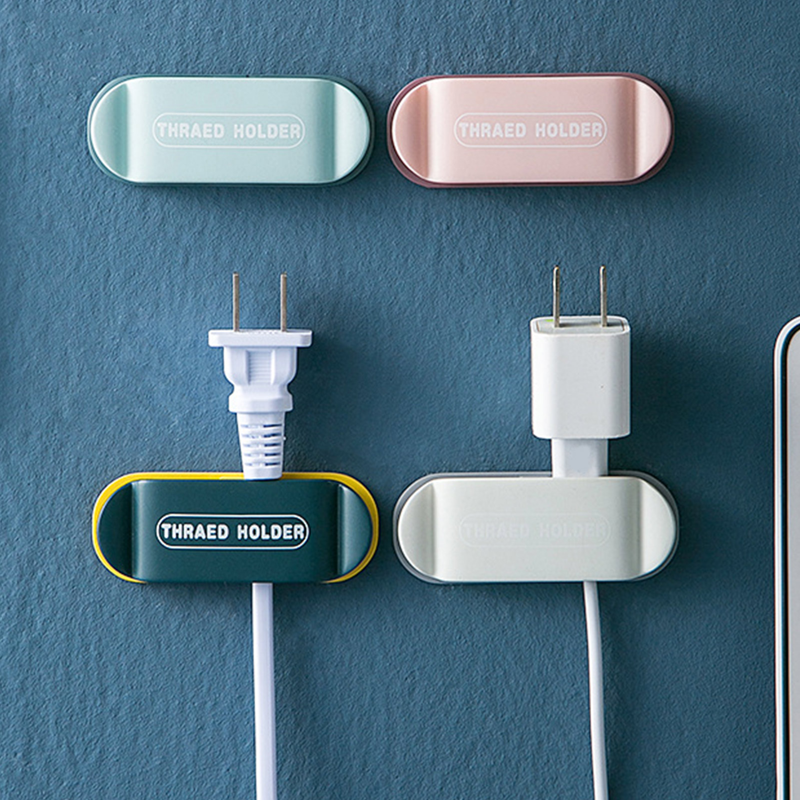 Multi-purpose Hooks 4pcs Punching-free Power Plug Hooks Electrical Wire Plug Hooks Holder Clothes Hanger Socket Home Top