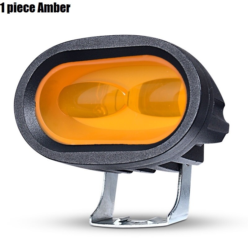 Racbox 6D Lens Amber Led Work Light Bar Auto Driving Mistlichten Offroad Spotlight Lamp Truck Suv Atv Led Auto retrofit Styling: 1 piece Amber