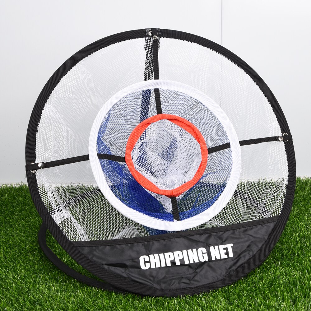 Golf Pop UP Indoor Outdoor Chipping Pitching Cages Mats Practice Easy Net Golf Training Aids Metal + Net