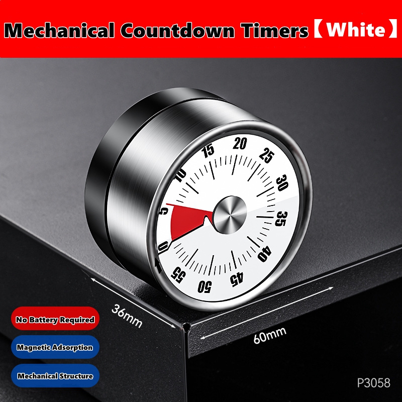 Countdown-Erinnerung, magnetisch, mechanisch, visuelle Timer, Klassenzimmer-Backuhr für Unterricht, Besprechung, Küche, Kochen, Backen, Arbeiten: Gold