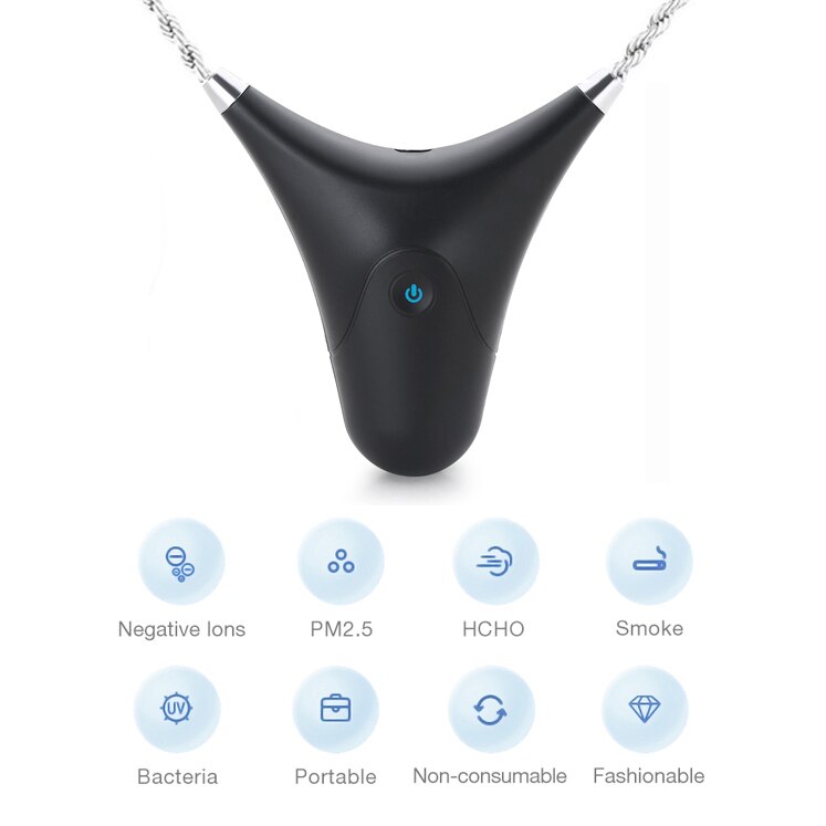 Persoonlijke Draagbare Luchtreiniger Ketting Mini Draagbare Luchtverfrisser Ionisator Negatieve Generator Voor A Goed