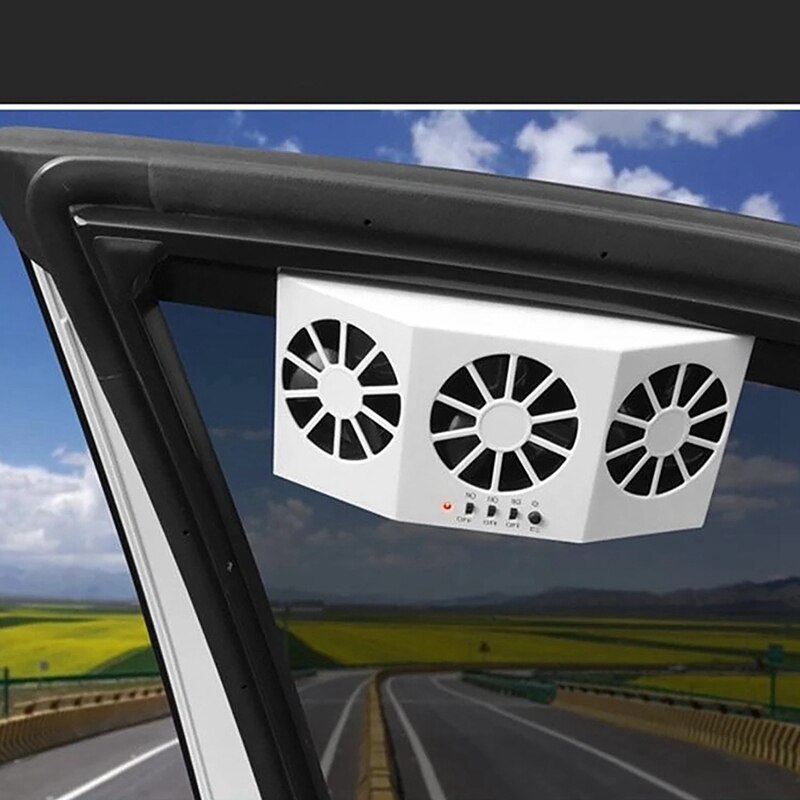 Car Air Vent Solar Exhaust Fan Windshield Ventilation Window System Solar Power for Camper RV Caravan Boats