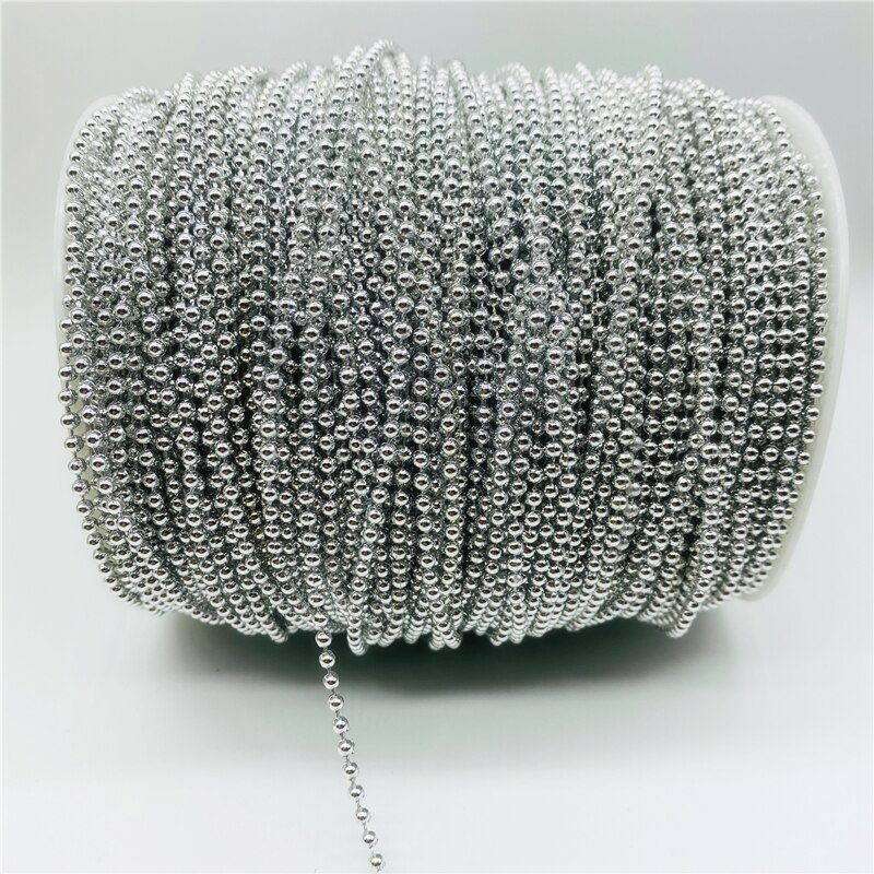 5yards/Lot 2.5mm ABS Round Mini Beads Chain Garland Flowers Plastic Beads For Wedding Party Decoration DIY Jewelry Accessories